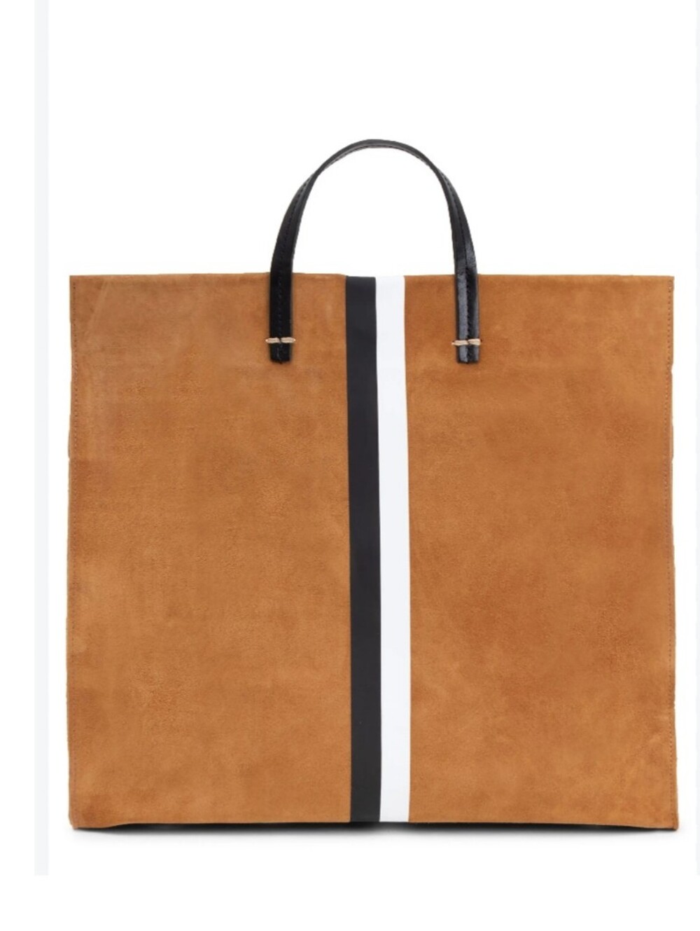 New Clare V. Simple Striped Suede Tote